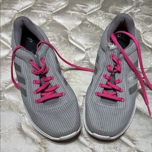 Adidas Gray and Pink Women's Sneakers